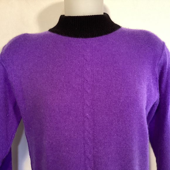 Vintage 80’s Saks Fifth Ave Womens Mock Turtleneck Sweater size 10 - Picture 2 of 6